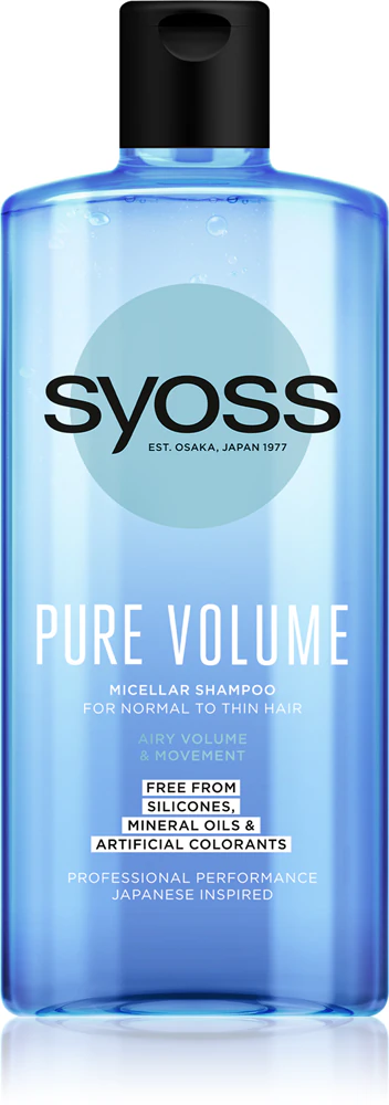 Syoss Pure Volume volume micellar shampoo silicone-free