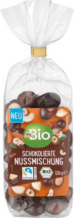 dmBio chocolate-coated nut mixture, 120 g
