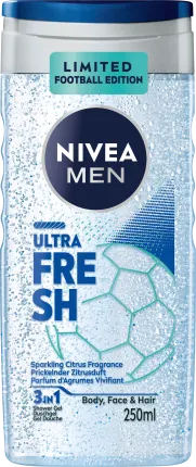 NIVEA MEN Shower gel Ultra Fresh 3in1, 250 ml