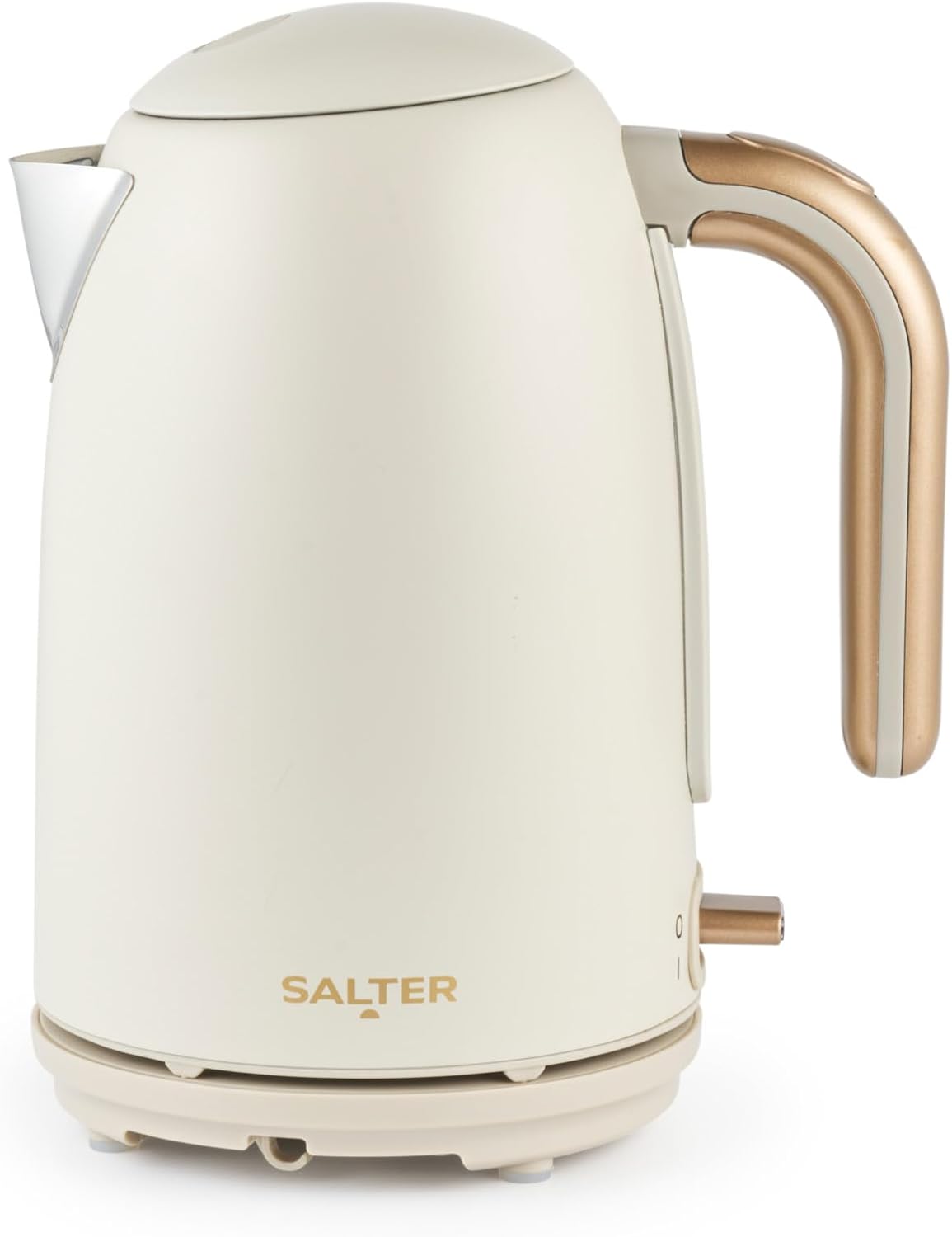 Salter Pebble 3KW Kettle - 1.7 L Fast Electric Kettle, Removable Limescale Filter, Water Level Indicator, 360° Rotating Base, Viewing Window, Boil Dry Protection, Hinged Lid, Stone