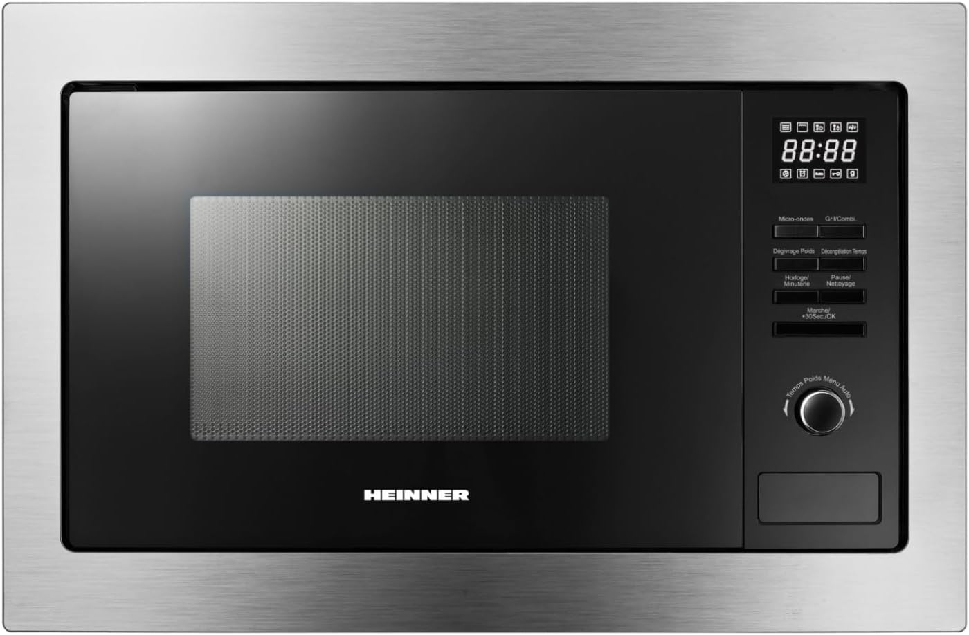 HEINNER Store HEINNER HMW-MDBI25GDIX Built-in Microwave Oven with Digital Control and 1000W Grill (Stainless Steel) - Includes 5 Year Warranty