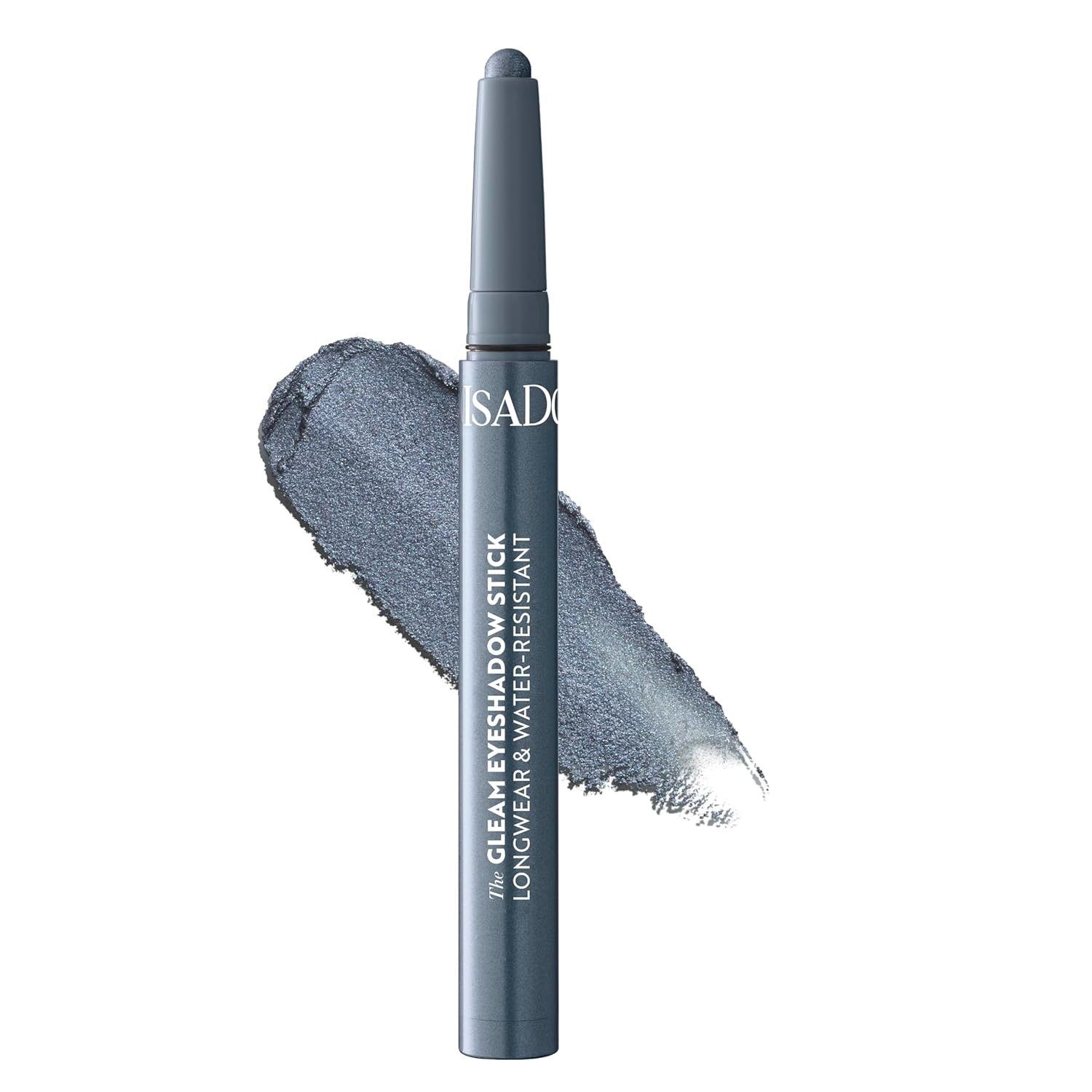 Isadora Store IsaDora The Gleam Eyeshadow Stick - Smooth Blue Eyeshadow Pencil for Flawless Eye Make-Up, Long-Lasting, Smudgeproof, Waterproof - Vegan Makeup, Cruelty Free, Fragrance Free (53 Denim Steel)