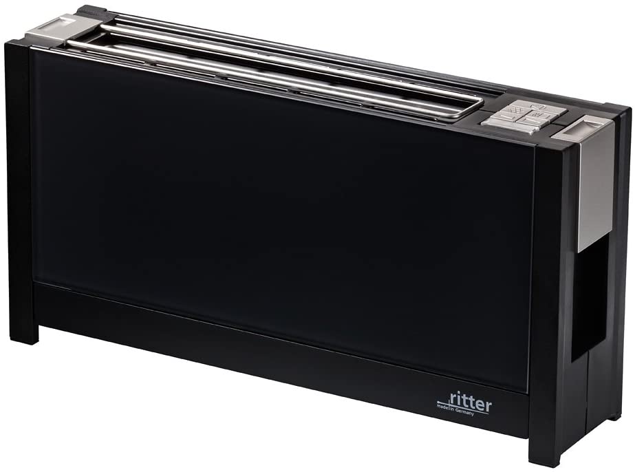 ritterwerk ritter Volcano 5 Toaster with Elegant Glass Fronts Black