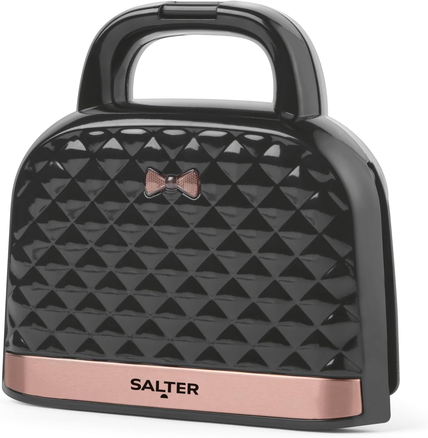 Salter EK3677 Sandwich Toaster - Handbag Shape Toaster, Non-Stick Coating, Deep Filled, For 2 Toast Sandwiches, 4 Slice Grill Press, Automatic Temperature Control, Cool Grip, 750 W, EK3677