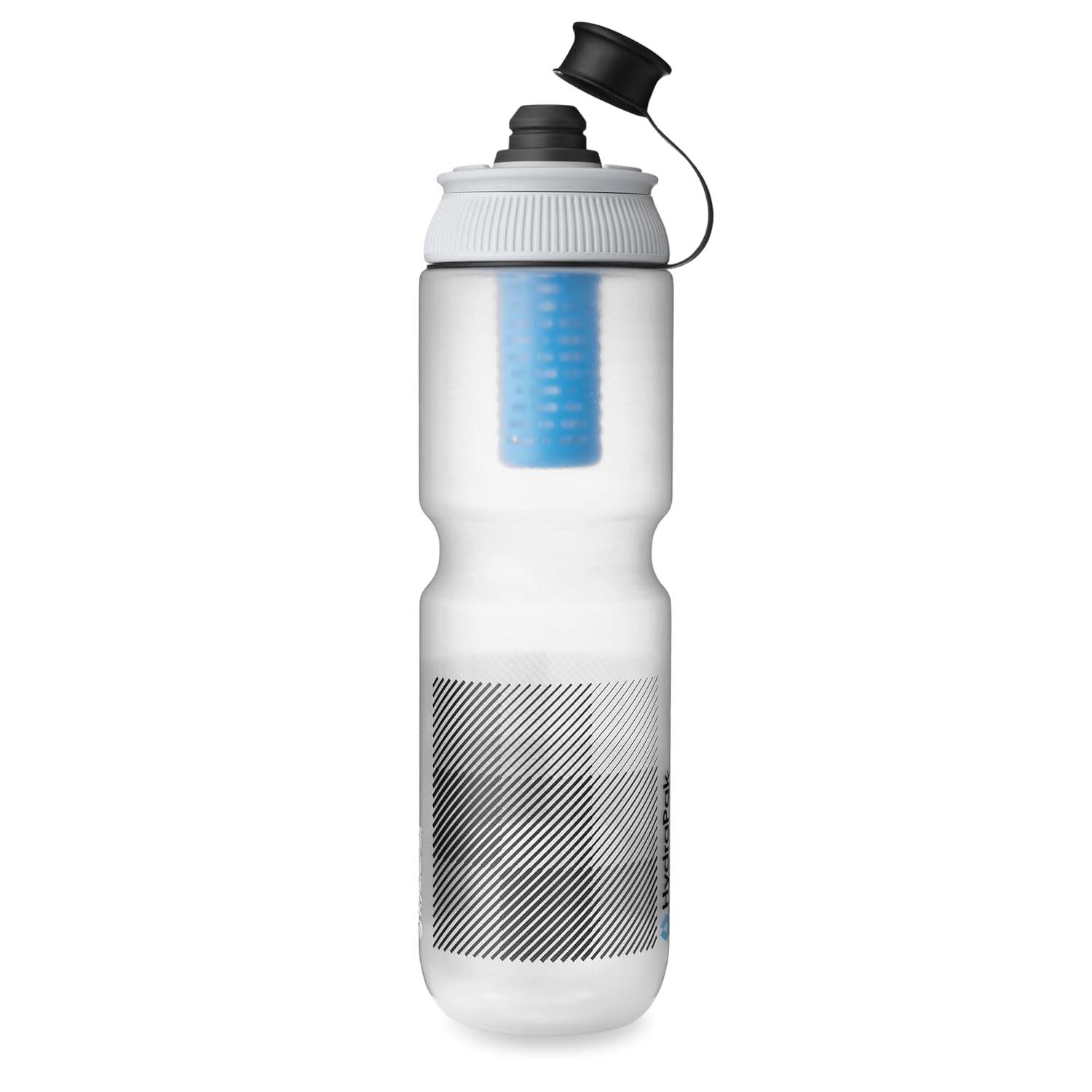 HydraPak Breakaway+ Filter Water Bottle (30 oz / 880 ml) - Hiking & Cycling Squeeze Water Bottle, Fits Backpacks & Bicycle Cages - Clear