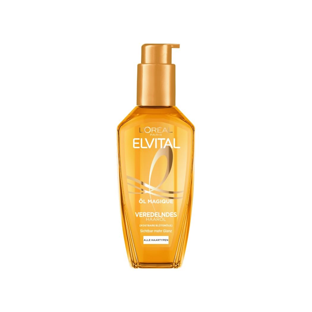 L\'oréal Paris Elvital Oil Magique Refining Hair Oil, 1 x 100 ml, for All Hair Types, with 6 Precious Flower Oils
