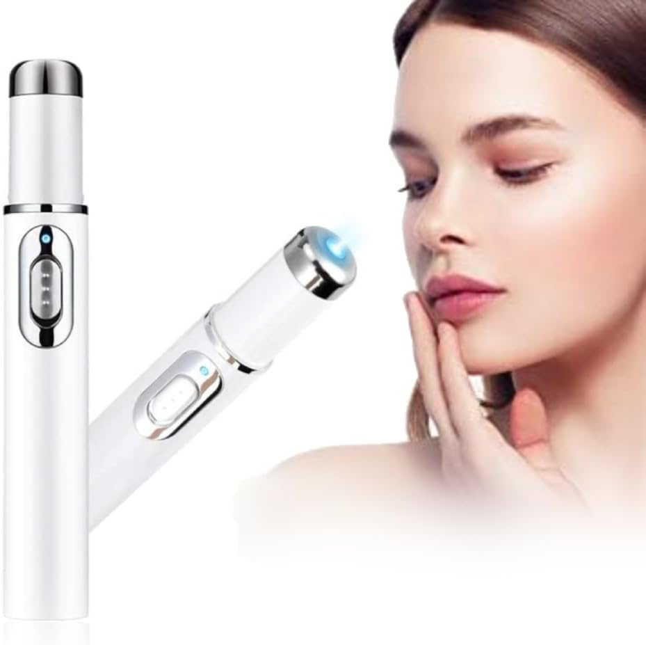 Uadme Light Therapy Pen, Blue Light Therapy Pen for Acne, Spider Veins, Varicose Veins, Skin Improvement for Face and Body, Reduces Scars, Dark Circles, Swelling and Wrinkles