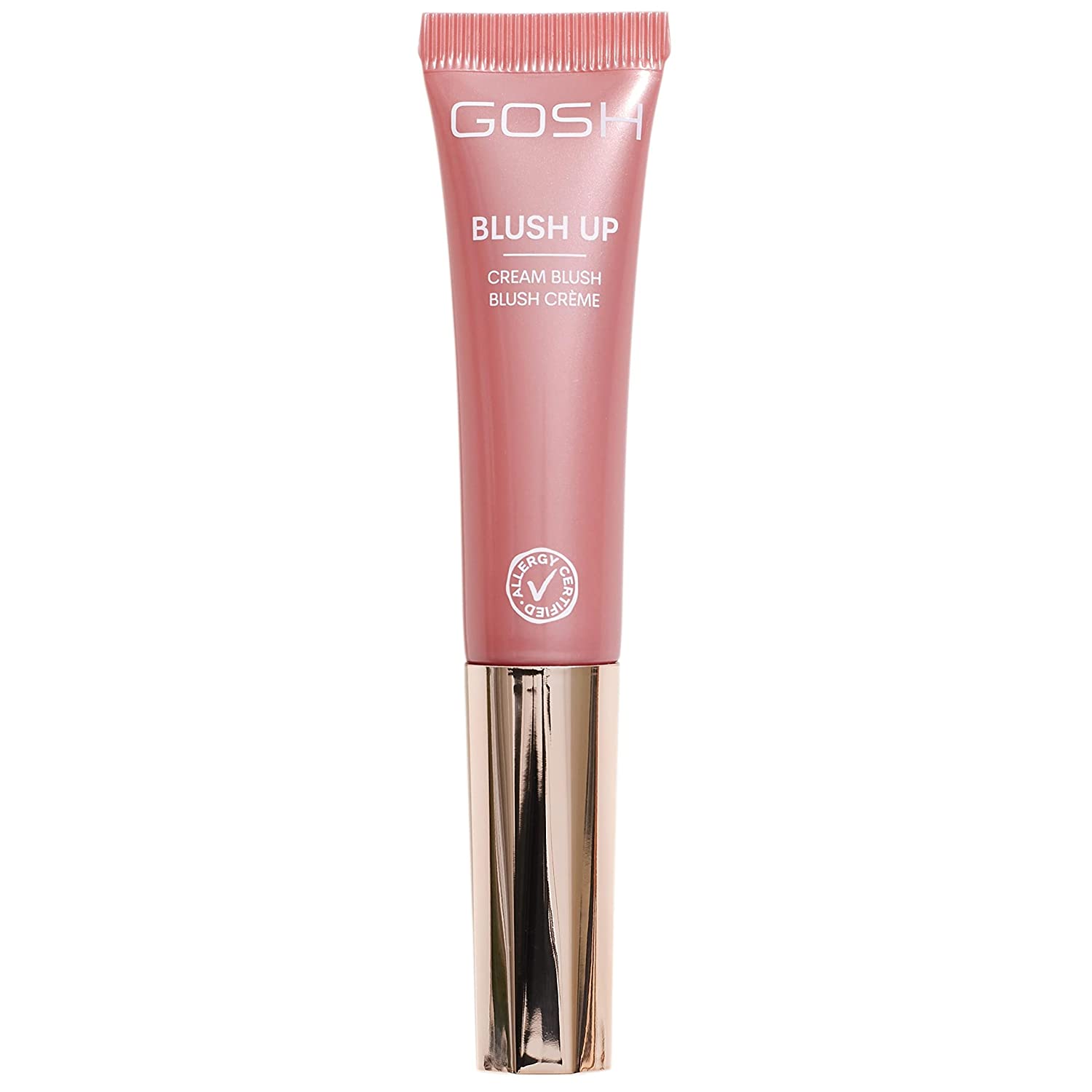 Gosh Cream Blush Blush-up I Blush Stick for Definition Facial Features & Gentle Transitions, Liquid Blush with Built-in Sponge for Travel, Fragrance Free, Allergy Certified & Vegan, 002 Rose, ‎002