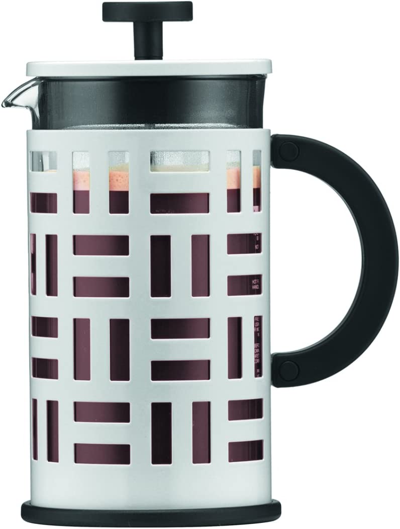 BODUM 0.35 Litre 12 oz 3-Cup Stainless Steel Frame Eileen Coffee Maker, Black