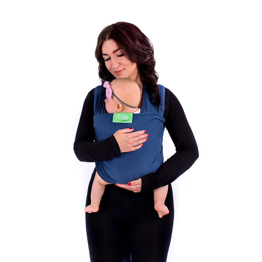 Lulando Elastic Baby Sling Baby Sling for Newborns and Infants. navy blue