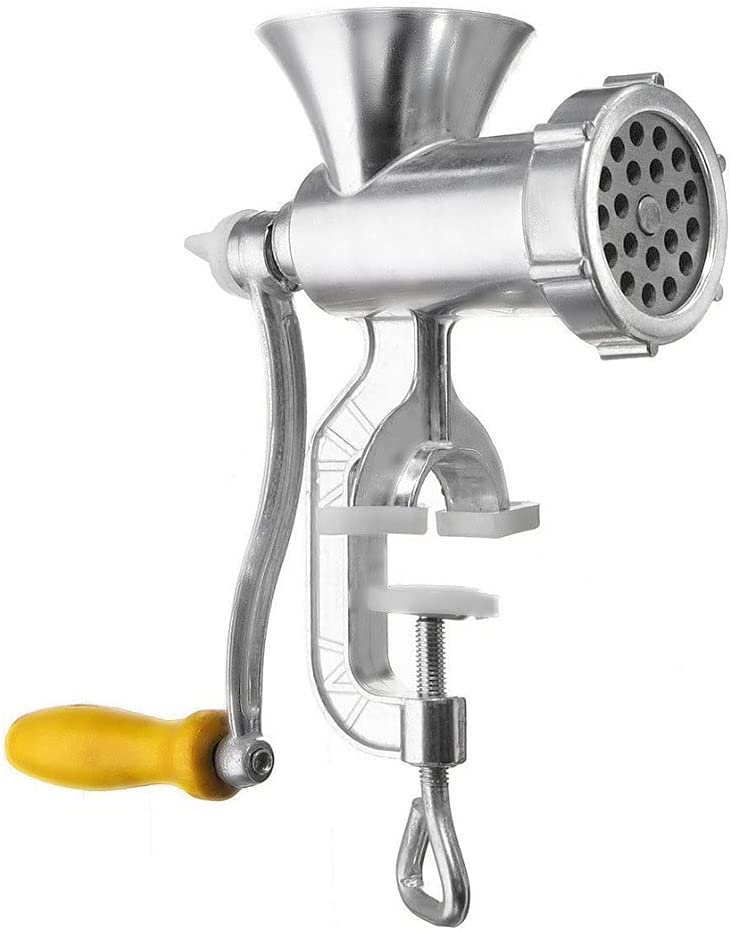 JL Manual Meat Grinder Aluminum Alloy Manual Meat Grinder for Sausage Manual Meat Grinder Filler for Pork Beef Chicken Pepper Mushroom