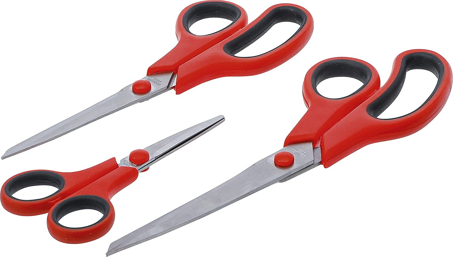 Kraftmann BGS Diy 7961 | Scissors Set | Rustproof | 3-Piece