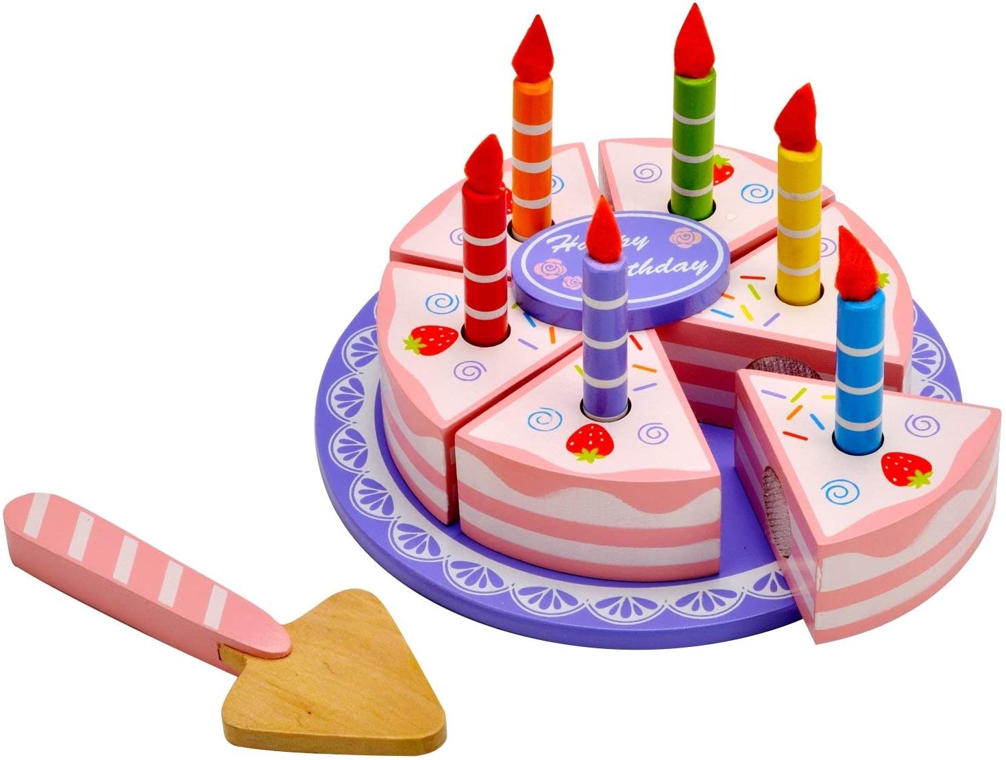 Idena 4100109 Small Kitchen Meister Set Of 15 Wooden Birthday Cake 15 X 15 