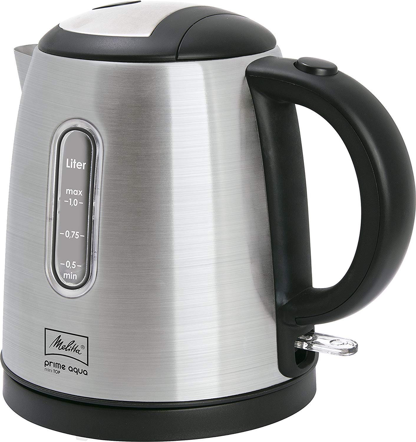 Melitta Prime Aqua Mini Top 1018 03 Bk Electric Kettle, 1 Litre, Stainless 