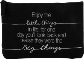 Soapland cosmetic bag \"Enjoy the little things\" black, 1 pc
