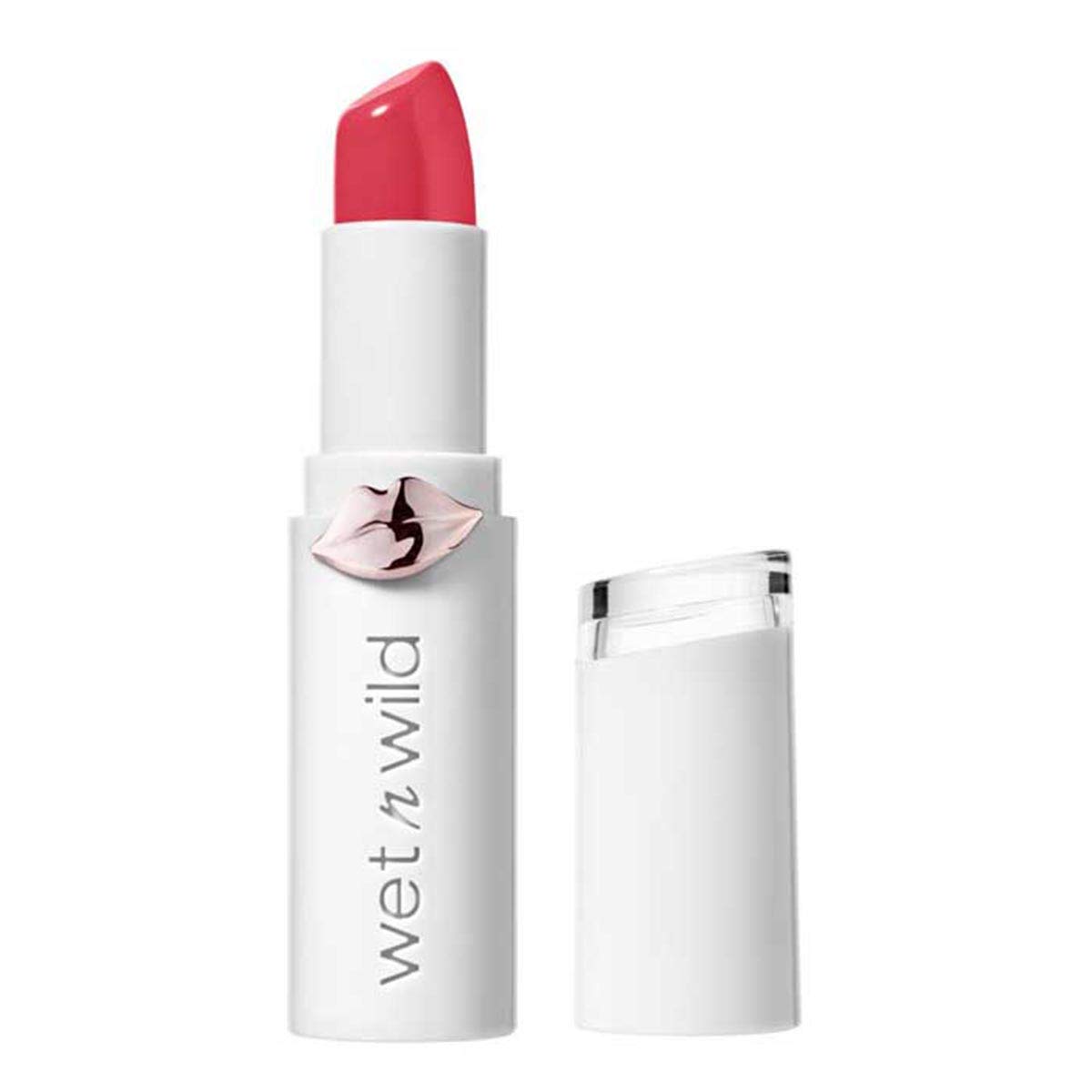 Wet N Wild, Megalast Lipstick, Long-Lasting Moisturising Shiny Lipstick, Fine Formula with Micro Balls, Natural Extracts, Coenzyme Q10, Vitamin A & E, Strawberry Lingerie