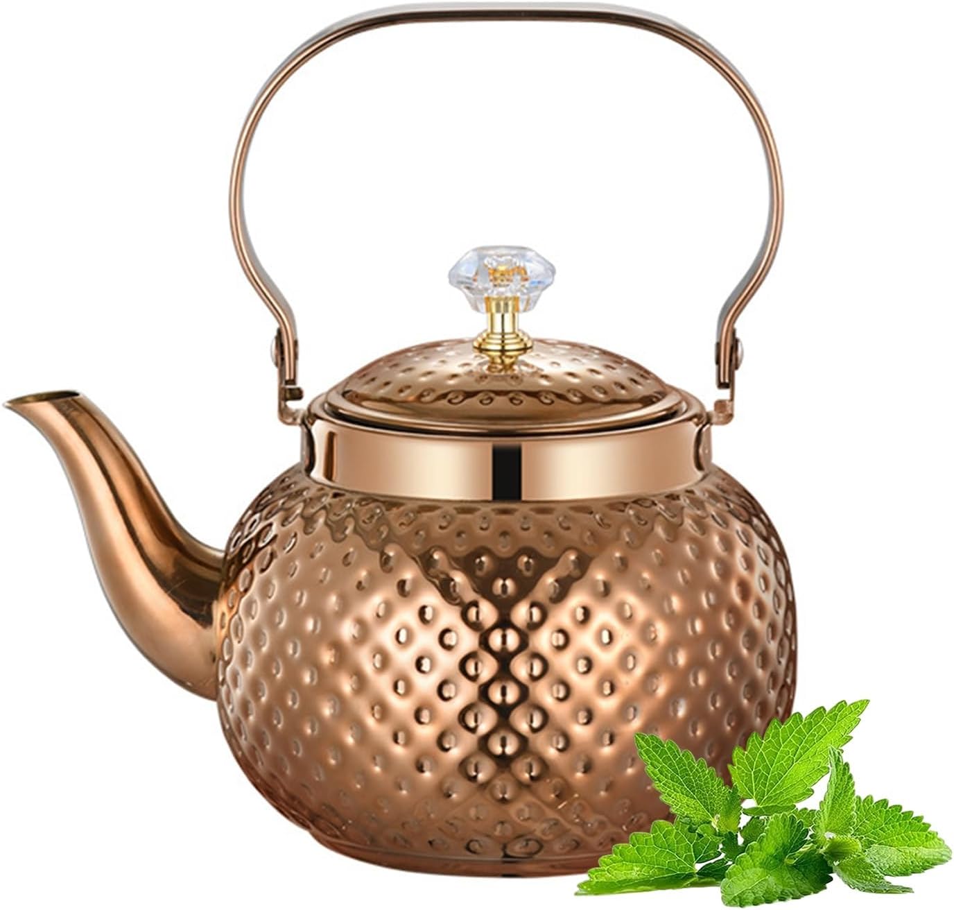1.2/1.6/2L Retro Stainless Steel Tea Kettle, Stove Teapot, Coffee Pot, Durable Teapot, Coffee Pot, Kettle with Filter, Pouring Kettle, Teapot for Home, Restaurant and Hotel (Colour: Rose G