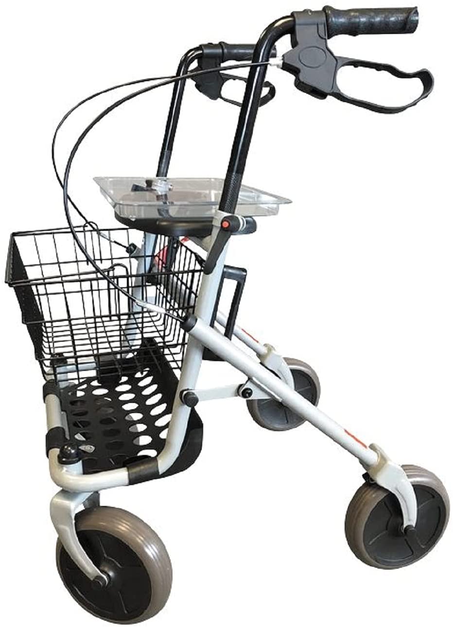 Identités 4 Wheel Foldable Lightweight Walking Frame Primo 4 Wheel Rollator Multi-Pur