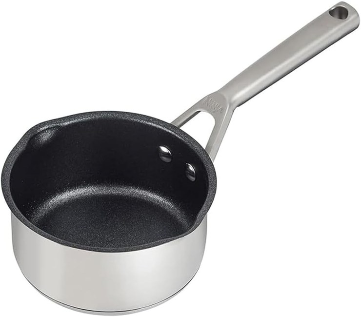 Ninja Foodi Zerostick C60214EU Stainless Steel Milk Pot 14 cm Durable Non-Stick Coating Suitable for Induction Cookers Oven and Dishwasher Safe