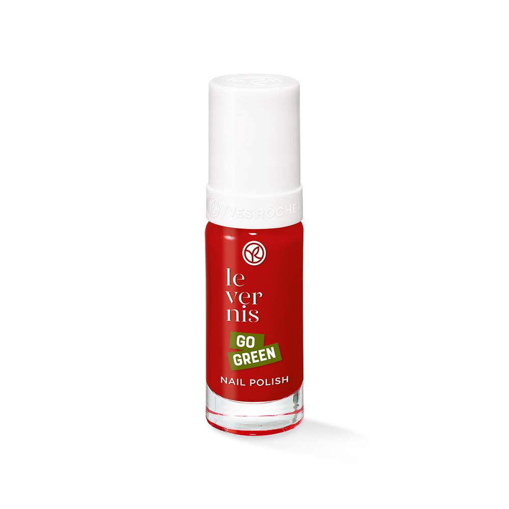 Yves Rocher COULEURS NATURE Nail Polish GO GREEN 23 Rouge amaryllis, Long-Lasting, Nourishing & Vegan, 1 x Bottle 5 ml, ‎23 amaryllis blusher