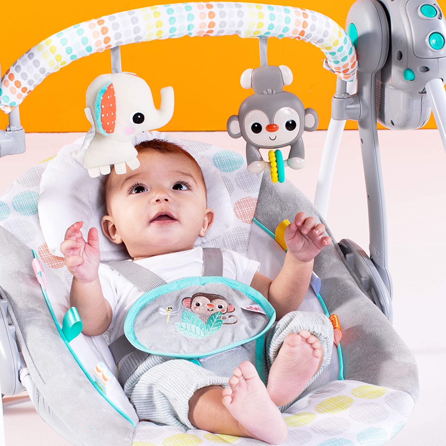 Bright Starts Portable swing - wonderful wild
