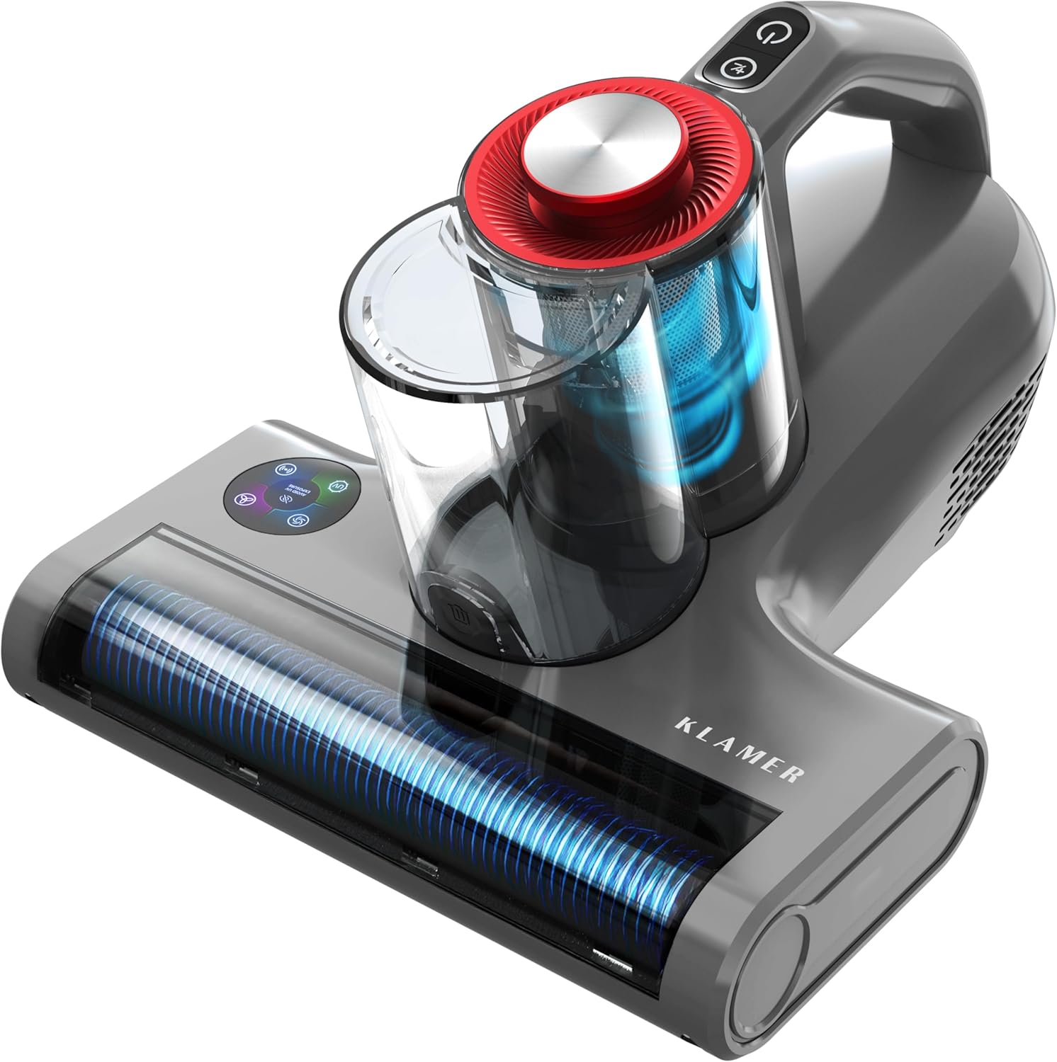 KLAMER Mite Vacuum Cleaner 18kPa - Mattress Vacuum Cleaner with UV Light & 60°C Deep Cleaning, Ultrasonic & Impact Modes, Anti-Tangle Brush for Pet Hair, HEPA Filter Against Mites & Allergens