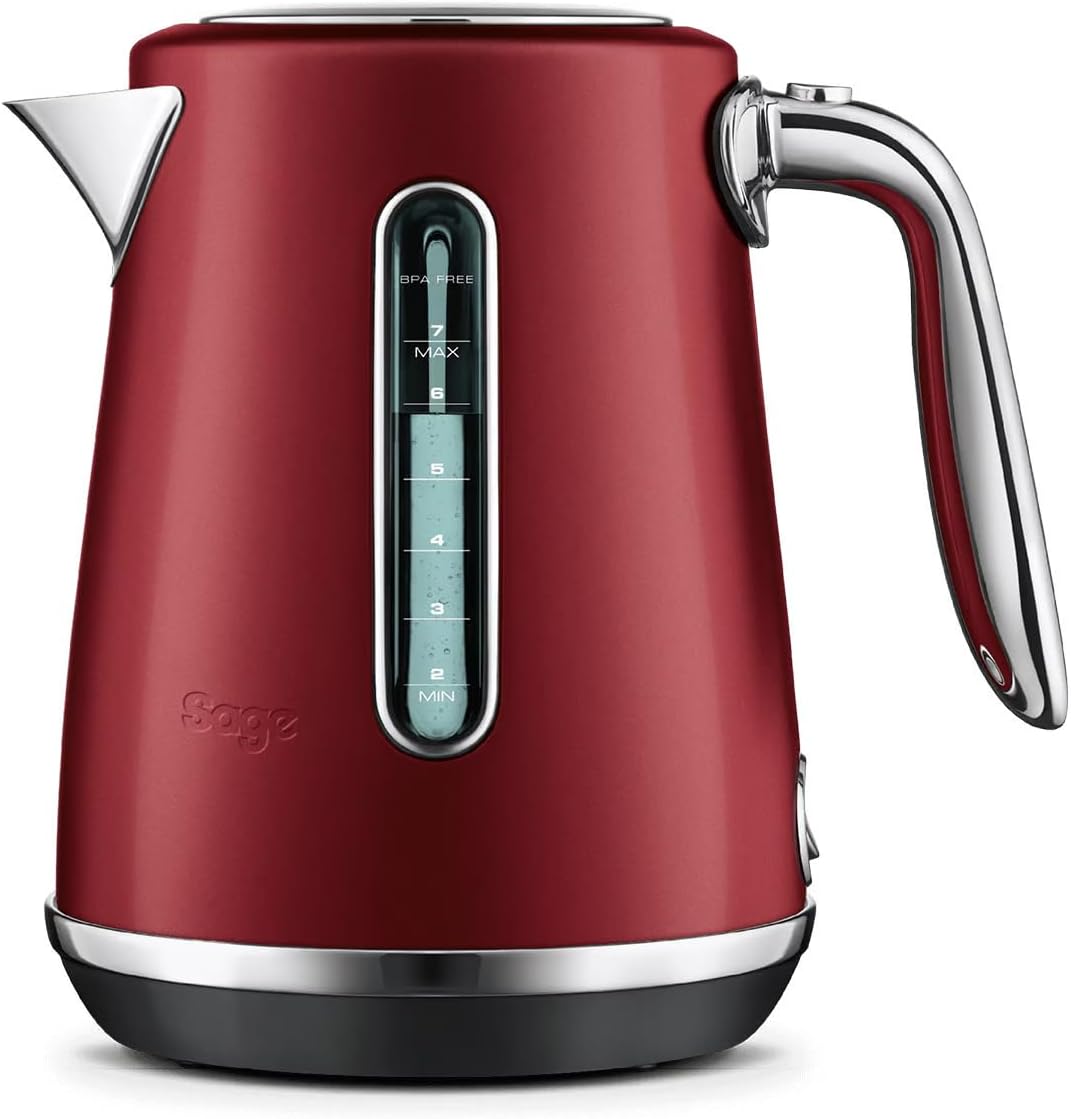 Sage - The Soft Top Luxe - Electric kettle with control indicator - 1.7 L capacity, Fast boiling, 2400 W, 360° base - Soft-open lid, Wireless, BPA free - Red Velvet Cake