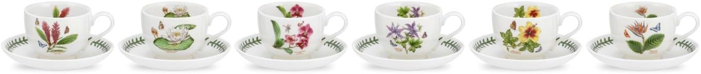 Portmeirion Exotic Botanic Garden Tea Cup and Saucer 200ml Set of 6