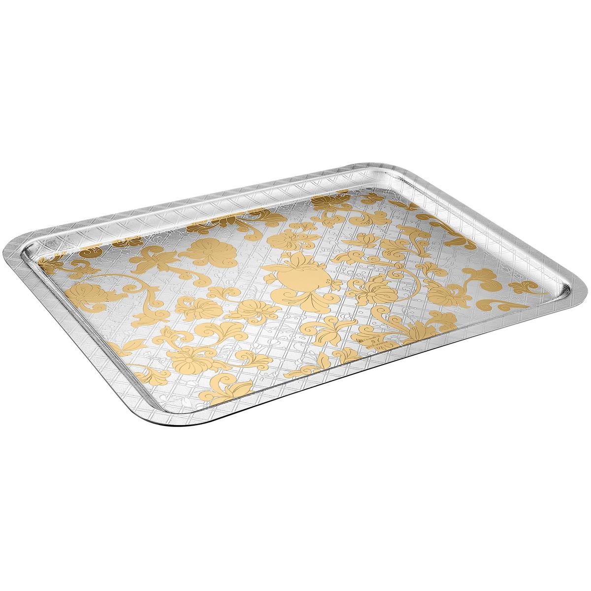 Jardin dEden tray, partially gilded by Christofle
