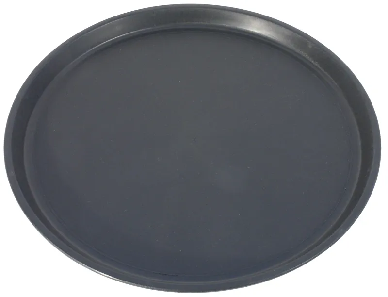 Contacto Tray, round, non-slip, black plastic, D: 35 cm, H: 2.2 cm