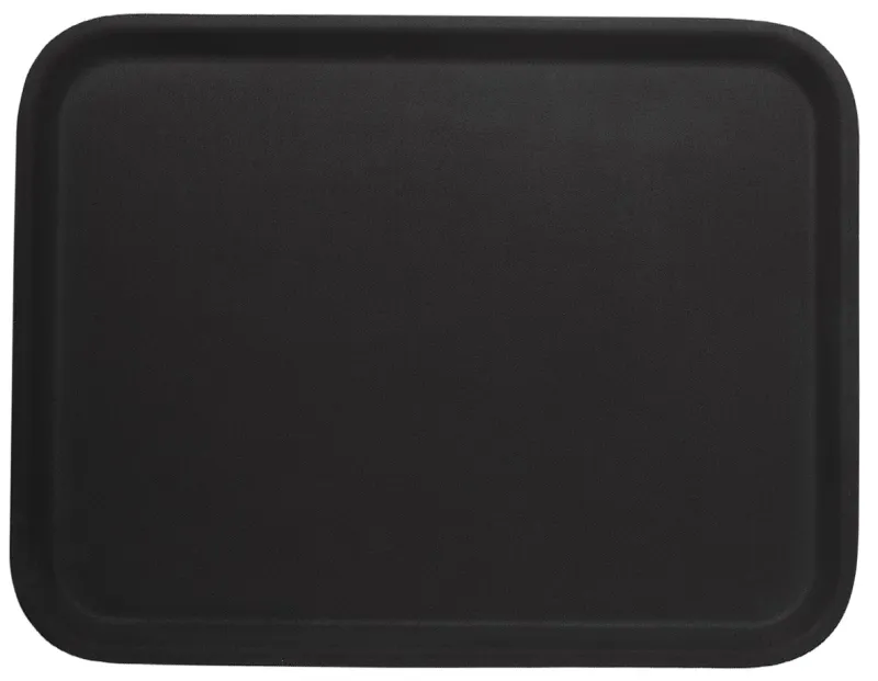 Tray, non-slip, black, rubber-laminated, 46 x 36 x 1.6