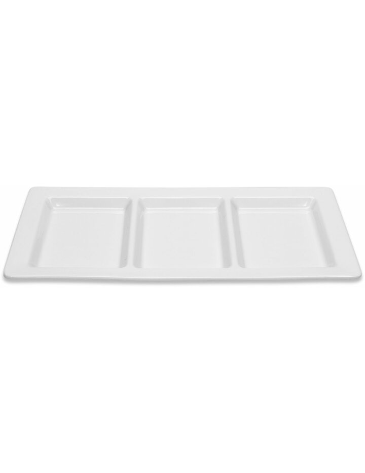 Tafelstern Table Star Showpieces Plate Angular 3-Divided 33X18 Cm - Set Of 6