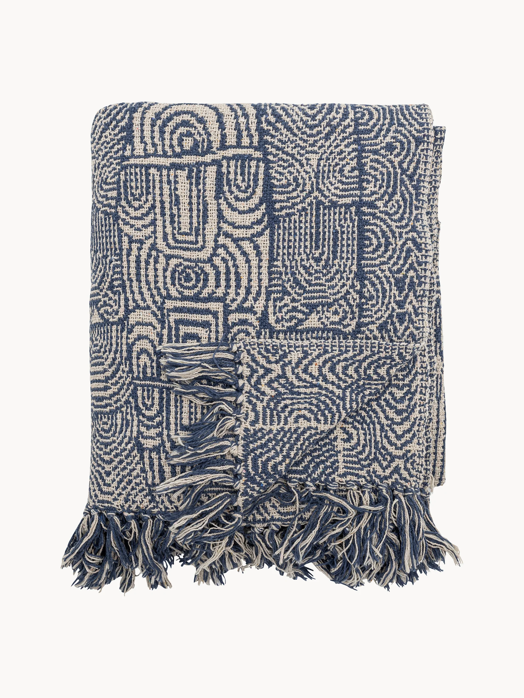 Bloomingville Bresso bedspread, Off-white, grey-blue