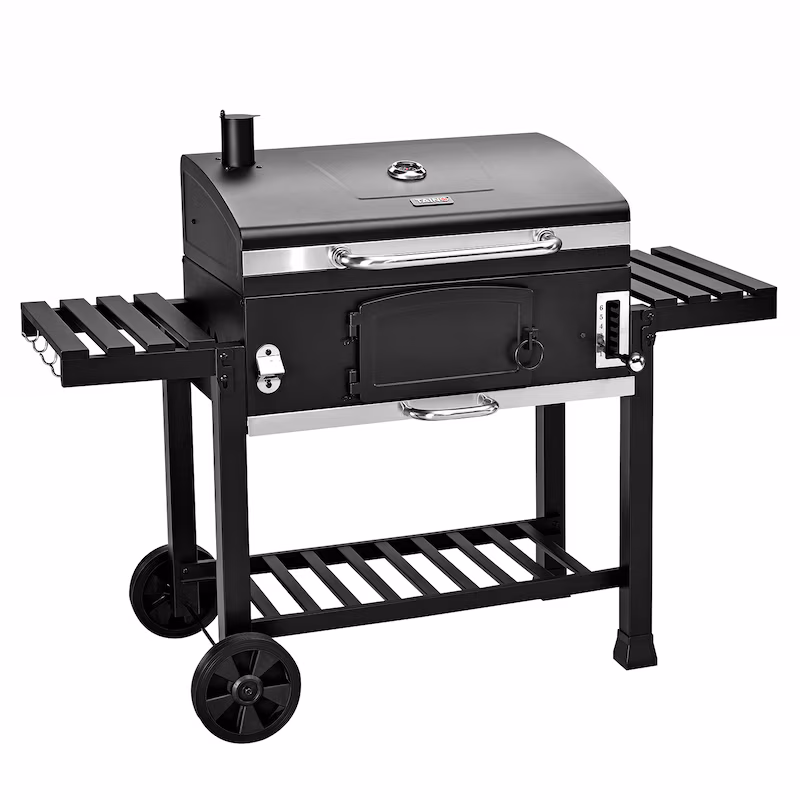 TAINO HERO XXL Smoker BBQ Grill Cart Charcoal Grill Smoker Black