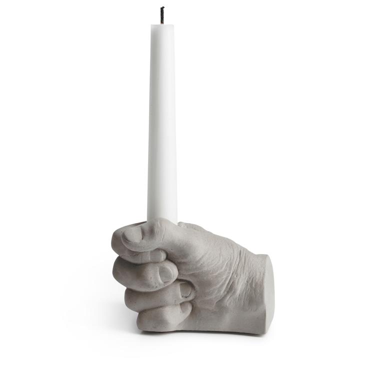 tove-adman Take Care Concrete Candleholder
