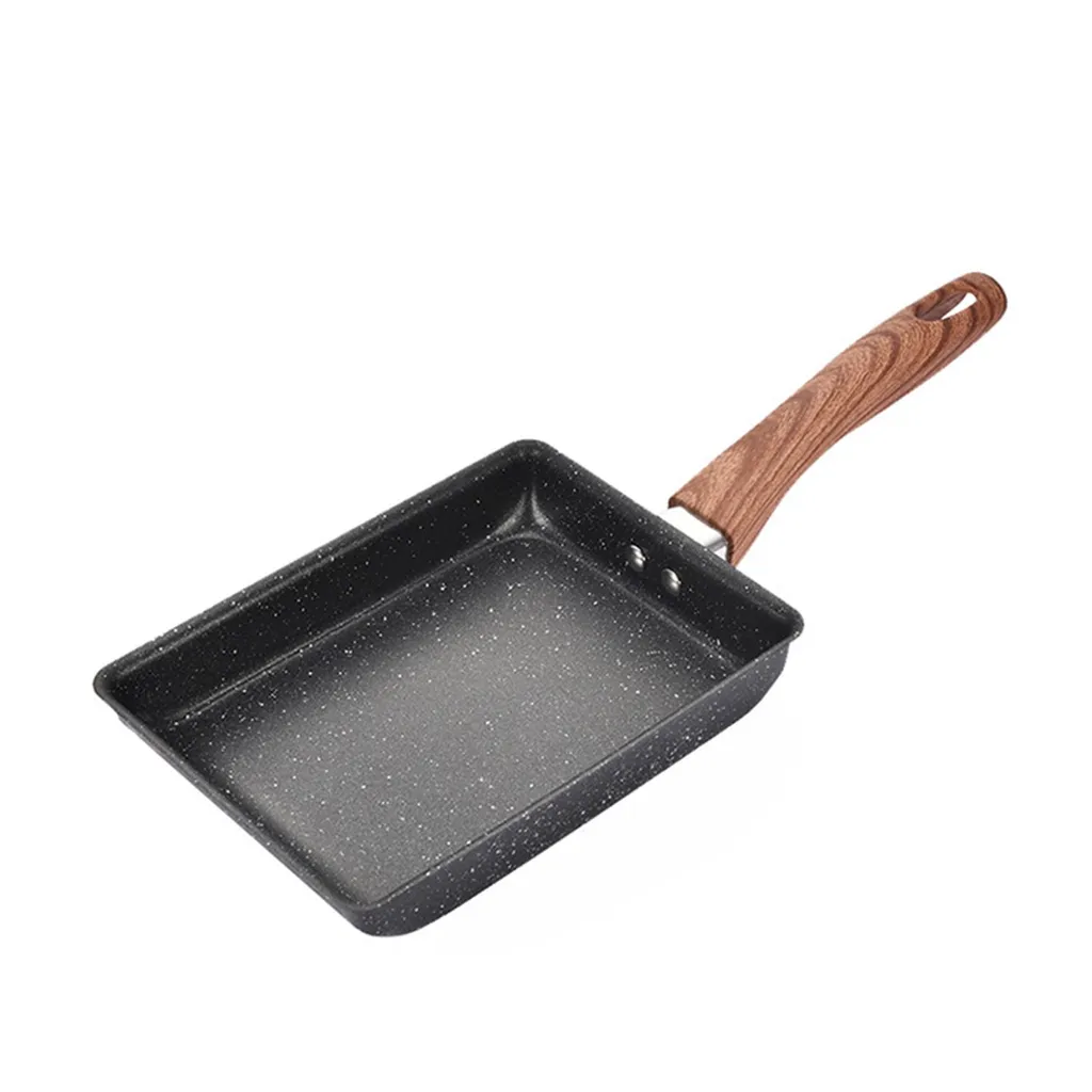 Decdeal Tamagoyaki pan, Japanese omelet pan, egg pan, frying pan, no oil required, non-stick, Yuzishao rectangular omelet pan