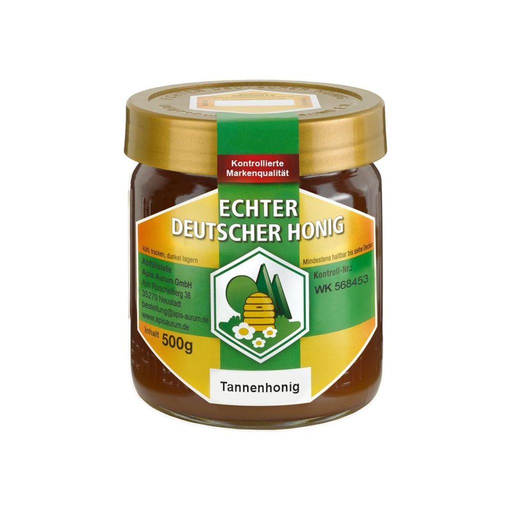 Apis Aurum GmbH Fir honey 500g in a jar - Genuine German honey