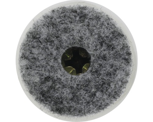 Tarrox felt gliders with screw 24 mm round gray 24 pieces