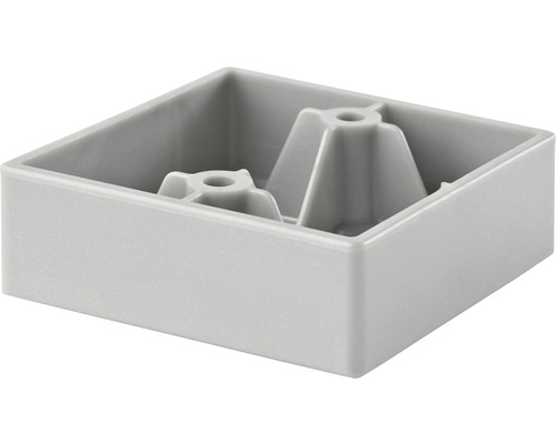 Tarrox furniture foot flush with corners 18 x 53 x 53 mm, gray