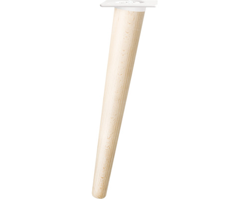 Tarrox furniture foot SCANDIA Balance Ø 24-48 x 300 mm wood beech white 1 piece
