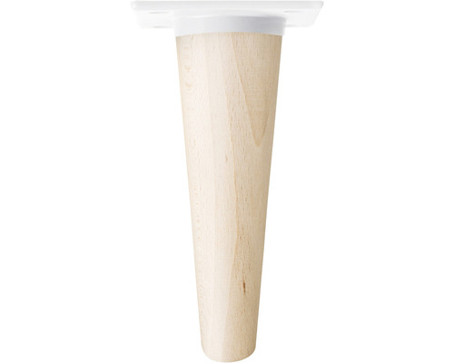 Tarrox furniture foot SCANDIA Ø 24-48 x 150 mm wood beech white 1 piece
