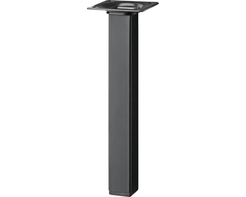Tarrox square table leg 25 x 25 x 100 mm, black