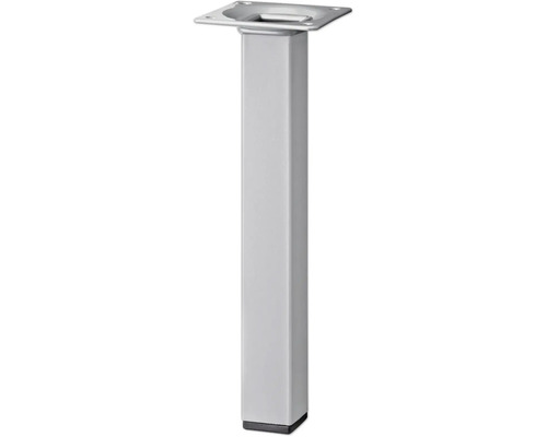 Tarrox square table leg 25 x 25 x 100 mm, silver