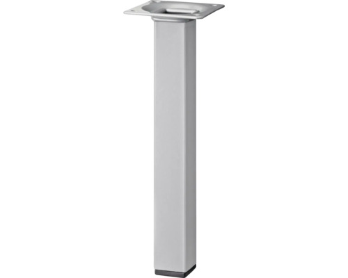 Tarrox square table leg 25 x 25 x 200 mm, silver