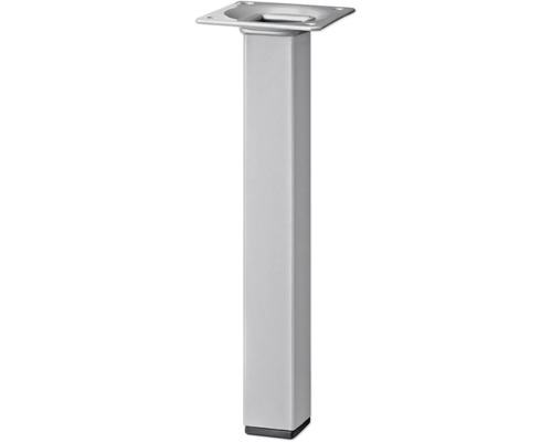 Tarrox square table leg 25 x 25 x 300 mm, silver