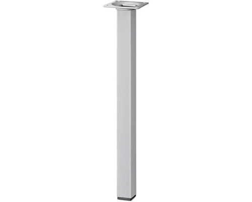 Tarrox square table leg 25 x 25 x 400 mm, silver