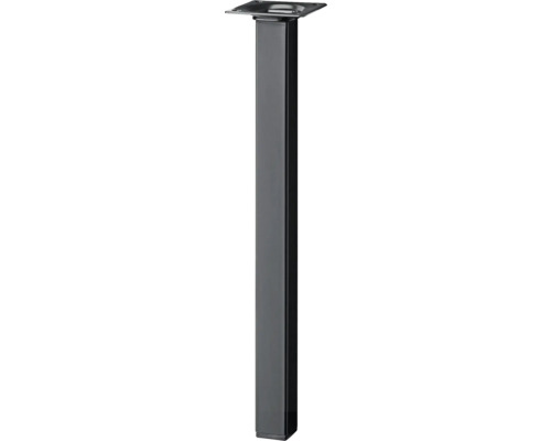 Tarrox square table leg 25 x 25 x 500 mm, black