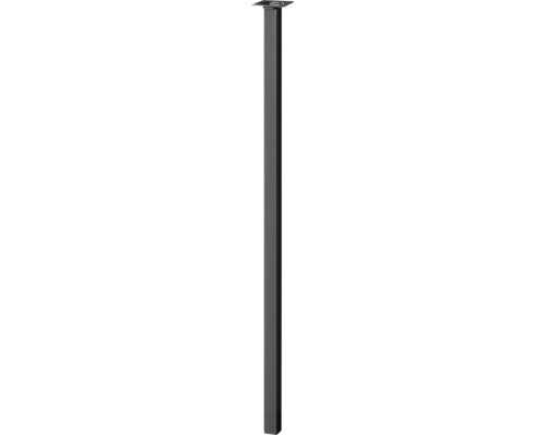 Tarrox square table leg 25 x 25 x 700 mm, black