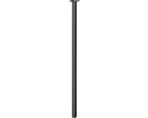 Tarrox square table leg 25 x 25 x 800 mm, black