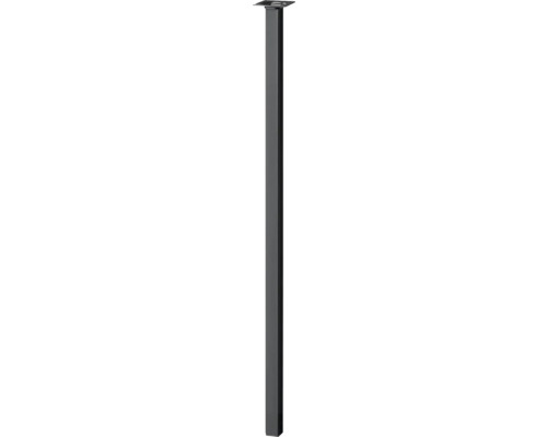 Tarrox square table leg 25 x 25 x 900 mm, black